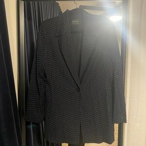 Dana Buchman Dark Blue and White Women's Jacket